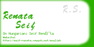 renata seif business card